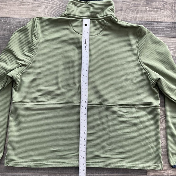 Orvis Horseshoe Hills Fleece 1/2 Zip Womens XL Green Navy Stretch Relaxed 3J79 - Picture 9 of 12
